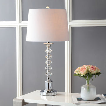 Kinsley 28" Crystal LED Table Lamp - JONATHAN Y